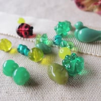 Frou-frou&Coccinelle Bead set -Green3-BC127