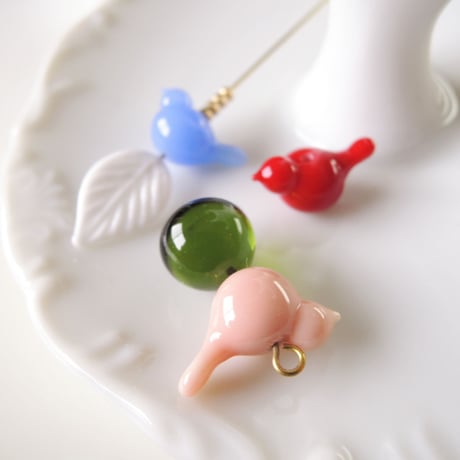 Simple Bird Bead・ことりビーズ ×1pcs