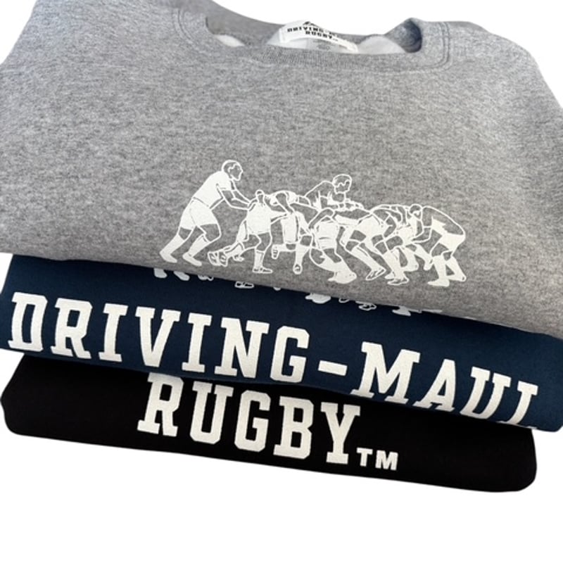 DRIVING-MAUL RUGBY スウェット 黒 DRIVING-MAUL RUGBY™ RUGGED SWEATSHIRT 【Washed N