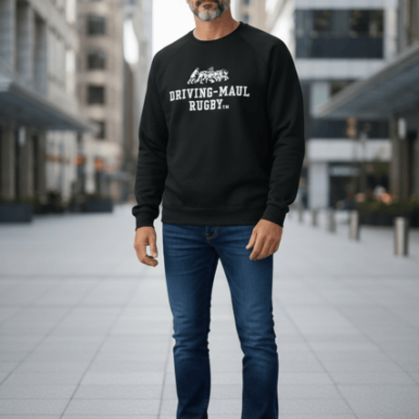 DRIVING-MAUL RUGBY™ RUGGED SWEATSHIRT  【BLACK】
