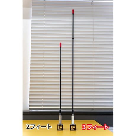 フラッグポール アンテナ ブラックポール 旗 スプリング付き 2フィート 60cm オーバーランド