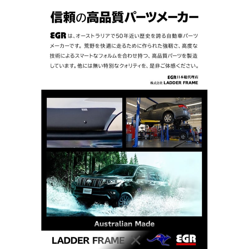 プラド150後期 バグガード つや消し黒 マットブラック パーツ