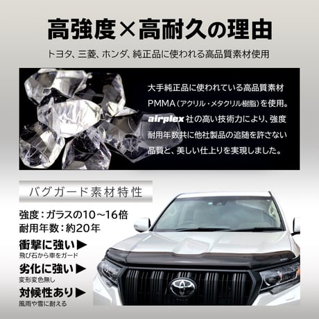 プラド 150 後期 バグガード 虫除けパーツ