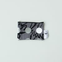 POUCH_ミニフラットポーチ　-BUBBLE FLOER-(SILVER)