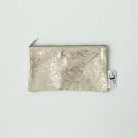 POUCH_フラットポーチ　-ボタニカル- (ベージュ)