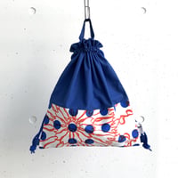 BAG_3WAY巾着トートバッグ-BUBBLE FLOWER-(ORANGE)