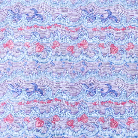 ACCESSORIES_ハーフカットクロス　-LITTLE OCEAN- (PURPLE)