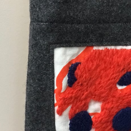 BAG_刺繍フェルトバッグ  -BUBBLE FLOWER-(ORANGE)
