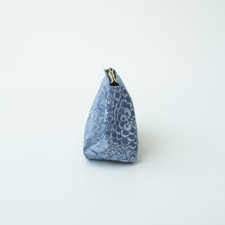 POUCH_マチ付きポーチ-BOTANICAL -(BLUE)