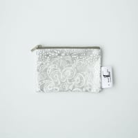 POUCH_ミニフラットポーチ　-BOTANICAL -(WHITE)