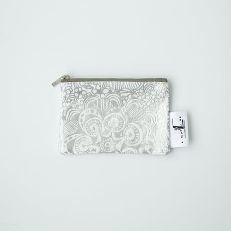 POUCH_ミニフラットポーチ　-BOTANICAL -(WHITE)