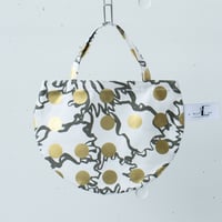 BAG_ミニRトート　-BUBBLE FLOWER- (GOLD)
