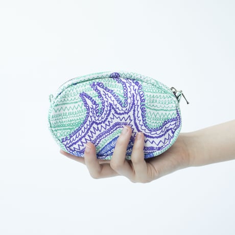 POUCH_たまごポーチ -LITTLE OCEAN- (EMERALD GREEN)