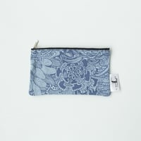 POUCH_フラットポーチ　-ボタニカル- (BLUE)