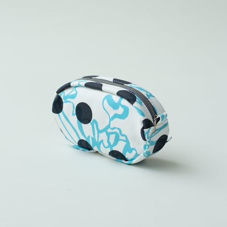 POUCH_たまごポーチ　-BUBBLE FLOWER- (LIGHT BLUE)