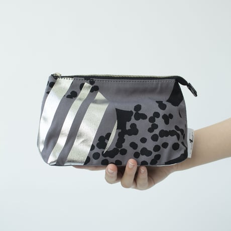 POUCH_マチ付きポーチ  -SOUFFLE-(SILVER)