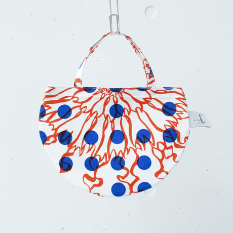 BAG_ミニRトート　-BUBBLE FLOWER- (ORANGE)