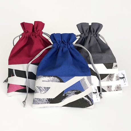 POUCH_巾着--RIVER SIDE-(PINK)