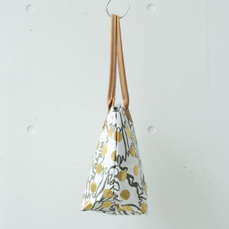 BAG_レザーハンドルトート -BUBBLE FLOWER- (GOLD)