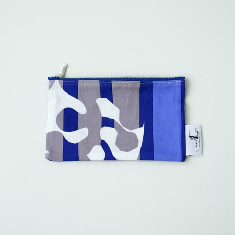 POUCH_フラットポーチ　-DEEP BREATH- (BLUE)