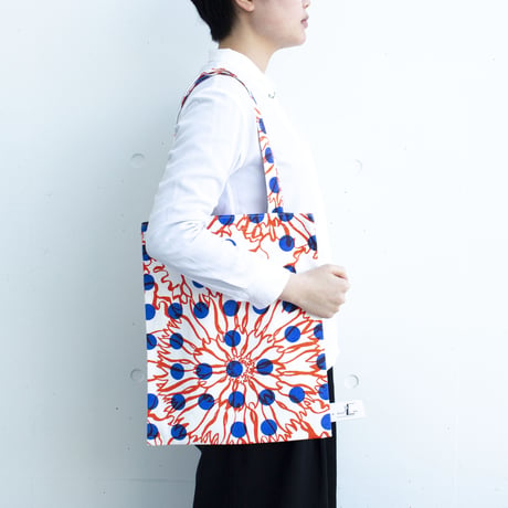 BAG_LCトート　-BUBBLE FLOWER- (ORANGE)