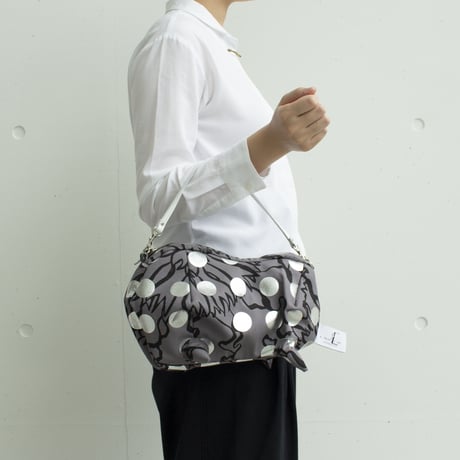 BAG_ピーナッツバッグ　-BUBBLE FLOWER- (SILVER)