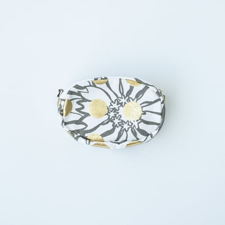 POUCH_たまごポーチ  -BUBBLE FLOWOR -(GOLD)