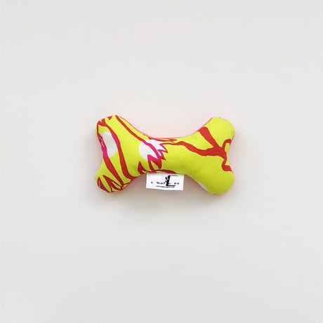 DOG TOY    ミニボーン  -BUBBLE FLOWER- (YELLOW)