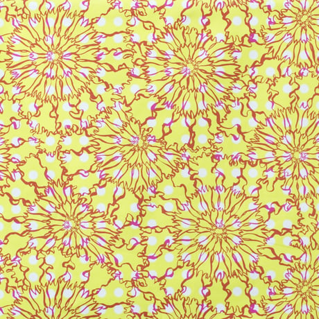 ACCESSORIES_カットクロス1m　-BUBBLE FLOWER- (YELLOW)
