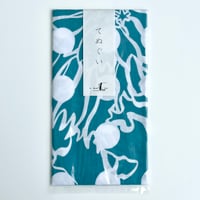 ACCESSORIES てぬぐい　-BUBBLE FLOWER-(BLUE GRAY)