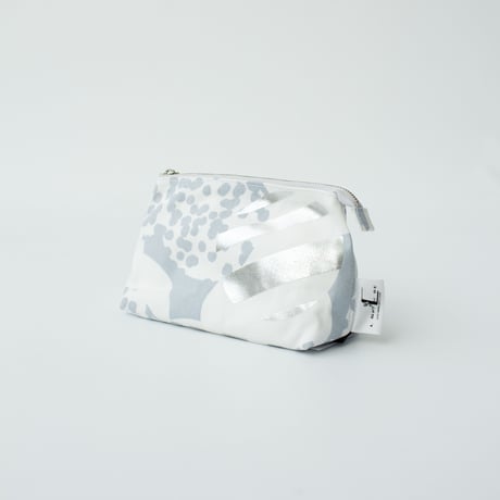 POUCH_マチ付きポーチ  -SOUFFLE-(BLUE  GRAY)