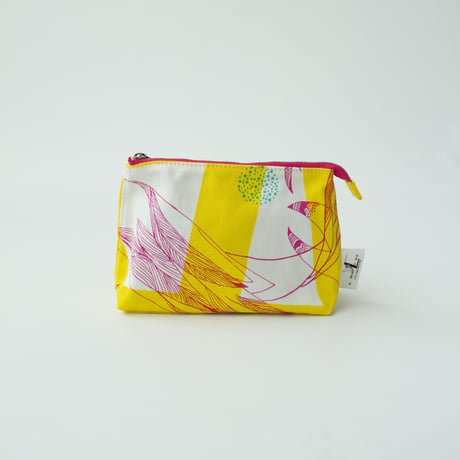 POUCH_マチ付きポーチ -MAGIC BIRD- (YELLOW)