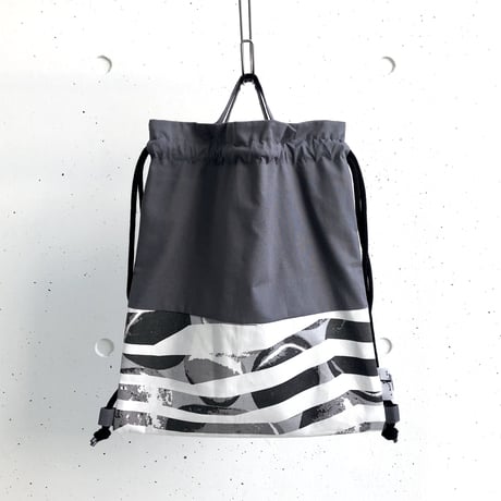 BAG_3WAY巾着トートバッグ-RIVER SIDE-(GRAY)