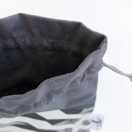 POUCH_巾着--RIVER SIDE-(GRAY)