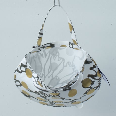 BAG_ミニRトート　-BUBBLE FLOWER- (GOLD)