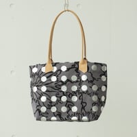 BAG_レザーハンドルトート -BUBBLE FLOWER- (SILVER)