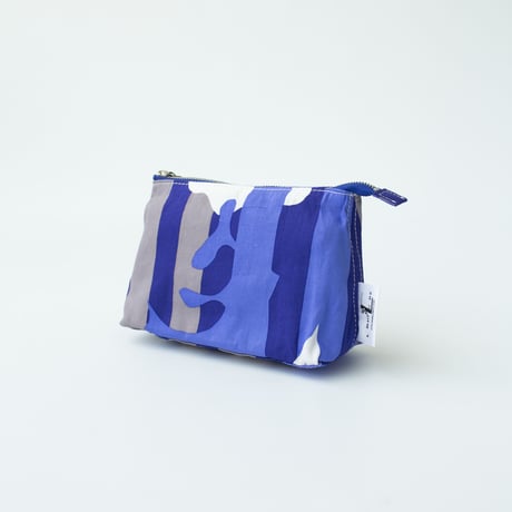 POUCH_マチ付きポーチ  -DEEP BREATH- (BLUE)