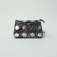 POUCH_マチ付きポーチ　-BUBBLE FLOER-(SILVER)