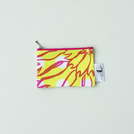 POUCH_ミニフラットポーチ　-BUBBLE FLOWER- (YELLOW)