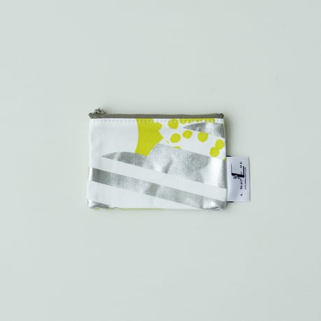POUCH_ミニフラットポーチ　-SOUFFLE-(YELLOW GREEN)