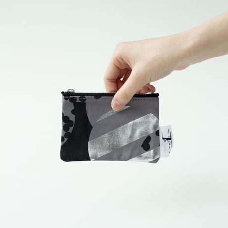 POUCH_ミニフラットポーチ　-SOUFFLE-(SILVER)