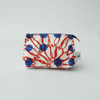 POUCH_マチ付きポーチ  -BUBBLE FLOWER- (ORANGE)