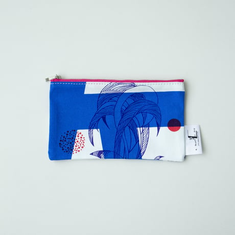 POUCH_フラットポーチ　-MAGIC BIRD- (BLUE)