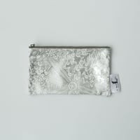 POUCH_フラットポーチ　-ボタニカル- (ホワイト)