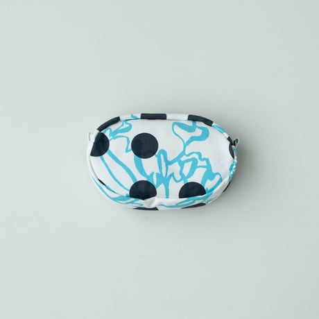 POUCH_たまごポーチ　-BUBBLE FLOWER- (LIGHT BLUE)