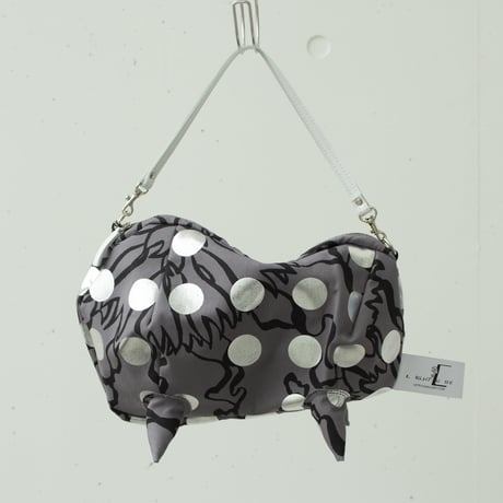 BAG_ピーナッツバッグ　-BUBBLE FLOWER- (SILVER)