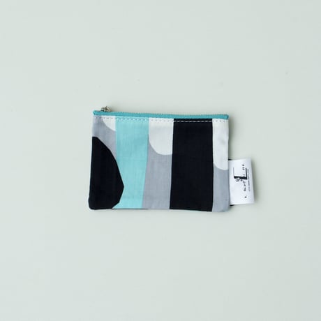 POUCH_ミニフラットポーチ　-DEEP BREATH- (AQUA BLUE)