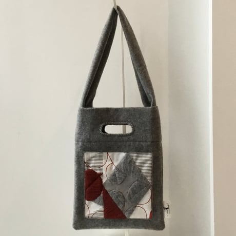BAG_刺繍フェルトバッグ  -DESERT OASIS- (BORDEAUX)