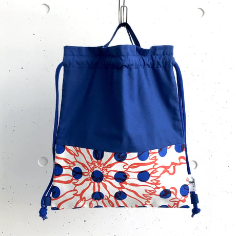 BAG_3WAY巾着トートバッグ-BUBBLE FLOWER-(ORANGE)