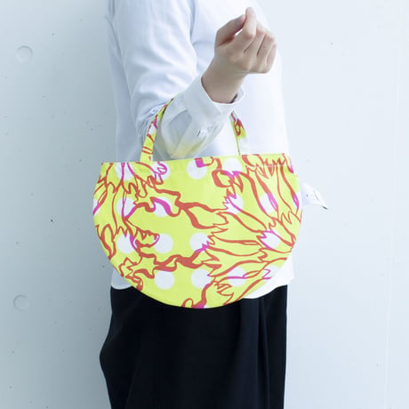 BAG_ミニRトート　-BUBBLE FLOWER- (YELLOW)